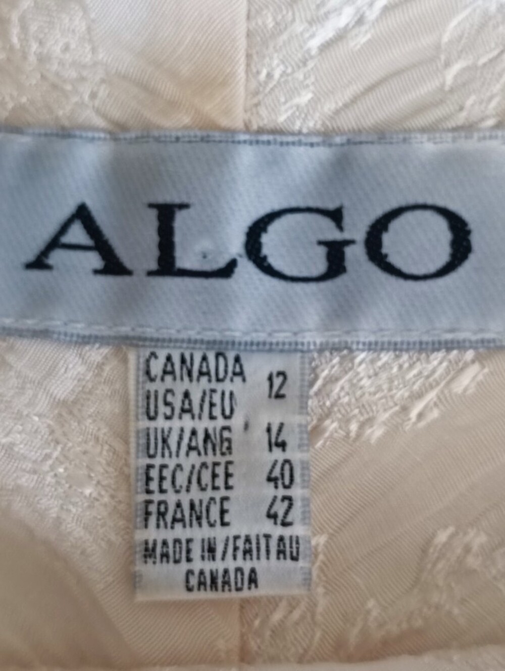Vintage ALGO Ivory Paisley Jacquard Bias Cut Maxi Dress Size 12 Bridal Shower - Picture 2 of 12